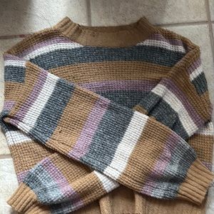 Multi- color Hippie Rose Medium knit sweater Autumn style